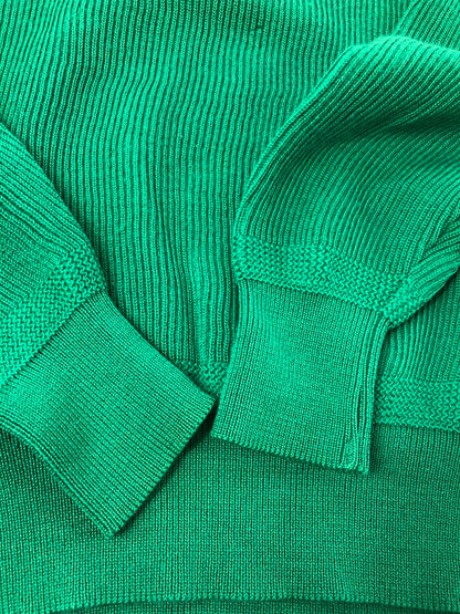 【中古品】【メンズ】 CHEMISE LACOSTE シュミーズ ラコステ 80's KNIT SWEATER GREEN 80年代 ニット セーター ヴィンテージ トップス 146-260913-rt-15-tagh サイズ：3 カラー：グリーン 万代Net店