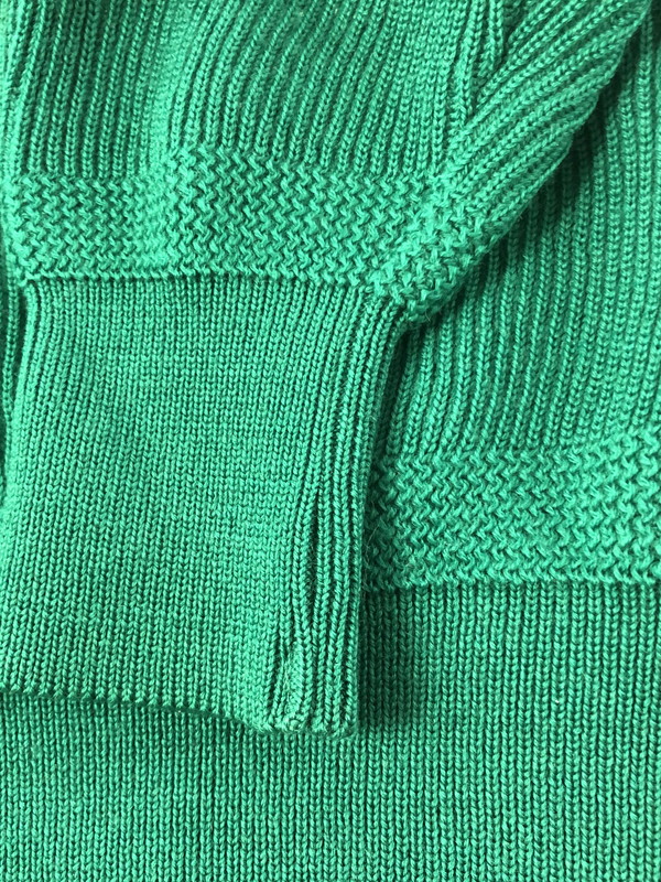 【中古品】【メンズ】 CHEMISE LACOSTE シュミーズ ラコステ 80's KNIT SWEATER GREEN 80年代 ニット セーター ヴィンテージ トップス 146-260913-rt-15-tagh サイズ：3 カラー：グリーン 万代Net店