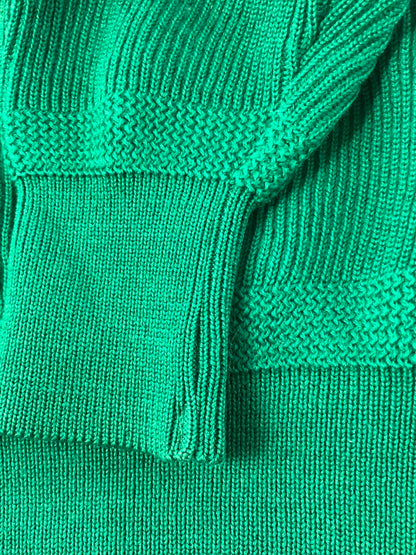 【中古品】【メンズ】 CHEMISE LACOSTE シュミーズ ラコステ 80's KNIT SWEATER GREEN 80年代 ニット セーター ヴィンテージ トップス 146-260913-rt-15-tagh サイズ：3 カラー：グリーン 万代Net店