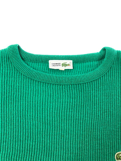 【中古品】【メンズ】 CHEMISE LACOSTE シュミーズ ラコステ 80's KNIT SWEATER GREEN 80年代 ニット セーター ヴィンテージ トップス 146-260913-rt-15-tagh サイズ：3 カラー：グリーン 万代Net店