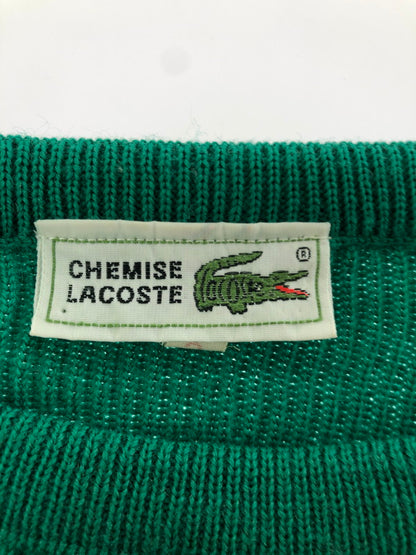【中古品】【メンズ】 CHEMISE LACOSTE シュミーズ ラコステ 80's KNIT SWEATER GREEN 80年代 ニット セーター ヴィンテージ トップス 146-260913-rt-15-tagh サイズ：3 カラー：グリーン 万代Net店