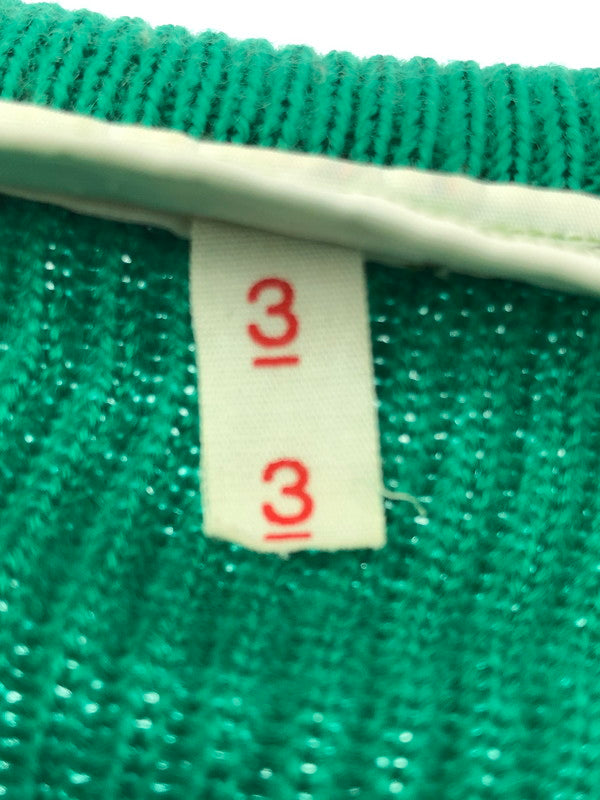 【中古品】【メンズ】 CHEMISE LACOSTE シュミーズ ラコステ 80's KNIT SWEATER GREEN 80年代 ニット セーター ヴィンテージ トップス 146-260913-rt-15-tagh サイズ：3 カラー：グリーン 万代Net店