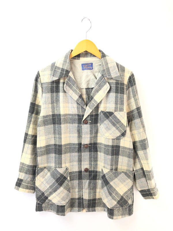 【中古品】【メンズ】 PENDLETON ペンンドルトン 50's WOOL CHECK JACKET 50年代 ウール チェック ジャケット アウター ヴィンテージ 146-260530-rt-04-tagh サイズ：M カラー：グレー 万代Net店