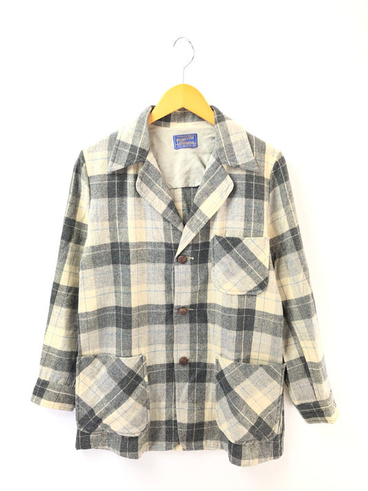 【中古品】【メンズ】 PENDLETON ペンンドルトン 50's WOOL CHECK JACKET 50年代 ウール チェック ジャケット アウター ヴィンテージ 146-260530-rt-04-tagh サイズ：M カラー：グレー 万代Net店