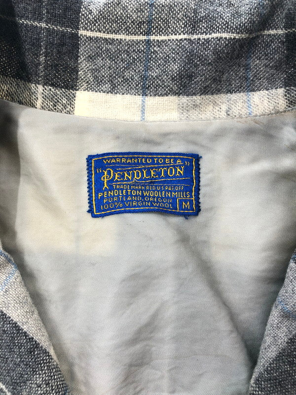 【中古品】【メンズ】 PENDLETON ペンンドルトン 50's WOOL CHECK JACKET 50年代 ウール チェック ジャケット アウター ヴィンテージ 146-260530-rt-04-tagh サイズ：M カラー：グレー 万代Net店