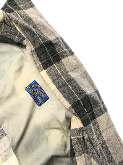 【中古品】【メンズ】 PENDLETON ペンンドルトン 50's WOOL CHECK JACKET 50年代 ウール チェック ジャケット アウター ヴィンテージ 146-260530-rt-04-tagh サイズ：M カラー：グレー 万代Net店