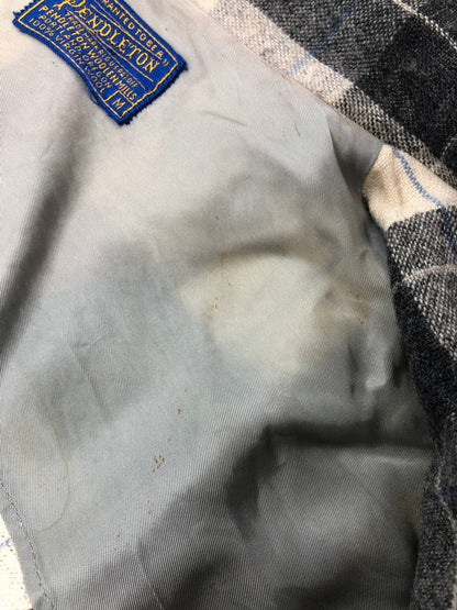 【中古品】【メンズ】 PENDLETON ペンンドルトン 50's WOOL CHECK JACKET 50年代 ウール チェック ジャケット アウター ヴィンテージ 146-260530-rt-04-tagh サイズ：M カラー：グレー 万代Net店