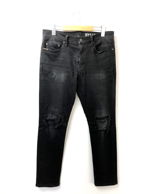 【中古品】【メンズ】 HYSTERIC GLAMOUR KPR加工 BLACK DENIM PANTS 0261AP14 ブラック デニム パンツ ジーンズ ボトムス 151-260528-ki-11-tagh サイズ：W32 L32 カラー：ブラック 万代Net店