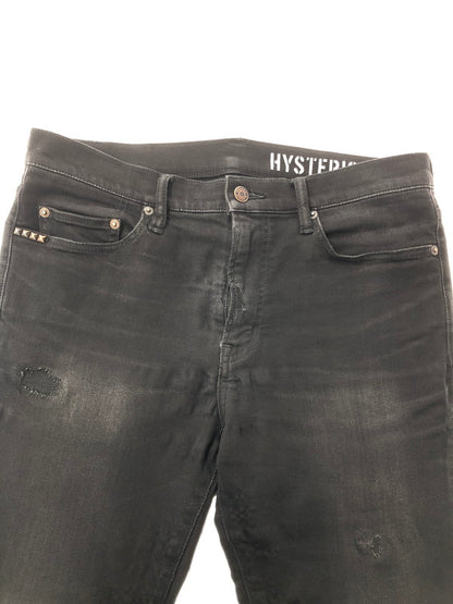 【中古品】【メンズ】 HYSTERIC GLAMOUR KPR加工 BLACK DENIM PANTS 0261AP14 ブラック デニム パンツ ジーンズ ボトムス 151-260528-ki-11-tagh サイズ：W32 L32 カラー：ブラック 万代Net店