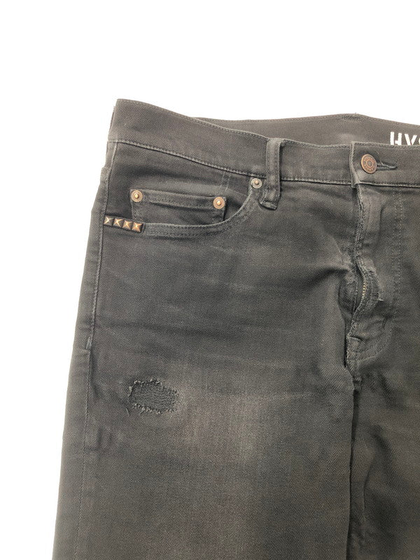 【中古品】【メンズ】 HYSTERIC GLAMOUR KPR加工 BLACK DENIM PANTS 0261AP14 ブラック デニム パンツ ジーンズ ボトムス 151-260528-ki-11-tagh サイズ：W32 L32 カラー：ブラック 万代Net店
