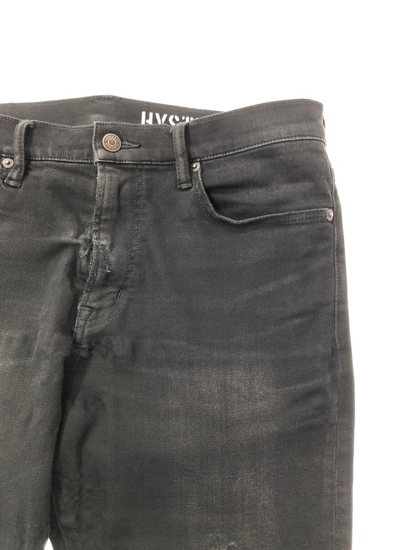 【中古品】【メンズ】 HYSTERIC GLAMOUR KPR加工 BLACK DENIM PANTS 0261AP14 ブラック デニム パンツ ジーンズ ボトムス 151-260528-ki-11-tagh サイズ：W32 L32 カラー：ブラック 万代Net店