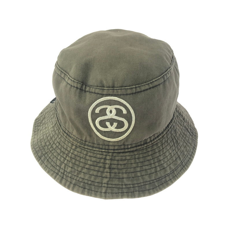 【現状渡し品】【メンズ】 OLD STUSSY オールド ステューシー 80'S SS LINK BUCKET HAT 帽子 80年代 SS リンク バケットハット 黒タグ 帽子 185-260607-na-10-tagh カラー：カーキ系 万代Net店