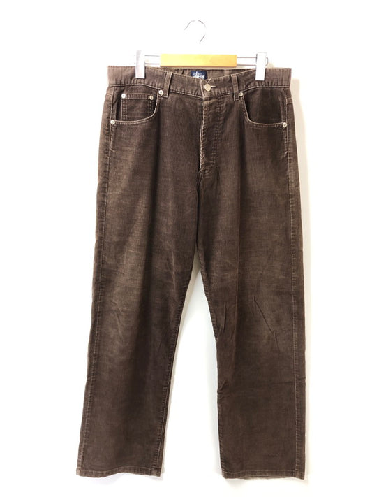 【中古品】【メンズ】 STUSSY 90S 紺タグ CORDUROY PANTS コーデュロイ パンツ ズボン ボトムス 153-260528-ki-14-tagh サイズ：34 カラー：ブラウン 万代Net店