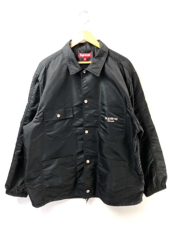 【中古品】【メンズ】 SUPREME 24SS NYLON CHORE COAT ナイロンチョアコート カバーオール ナイロンジャケット アウター 149-260528-ki-08-tagh サイズ：XXL カラー：ブラック 万代Net店