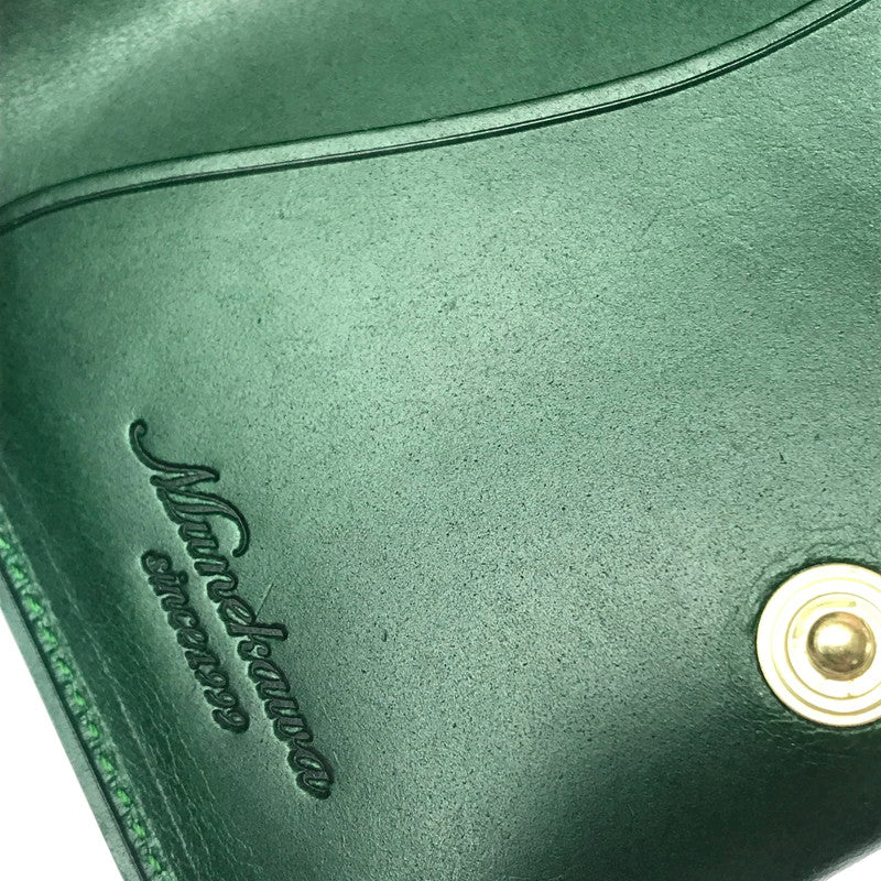【中古品】【メンズ】 MUNEKAWA ムネカワ MINI WALLET ミニウォレット 二つ折り財布 201-260607-na-04-tagh カラー：グリーン 万代Net店