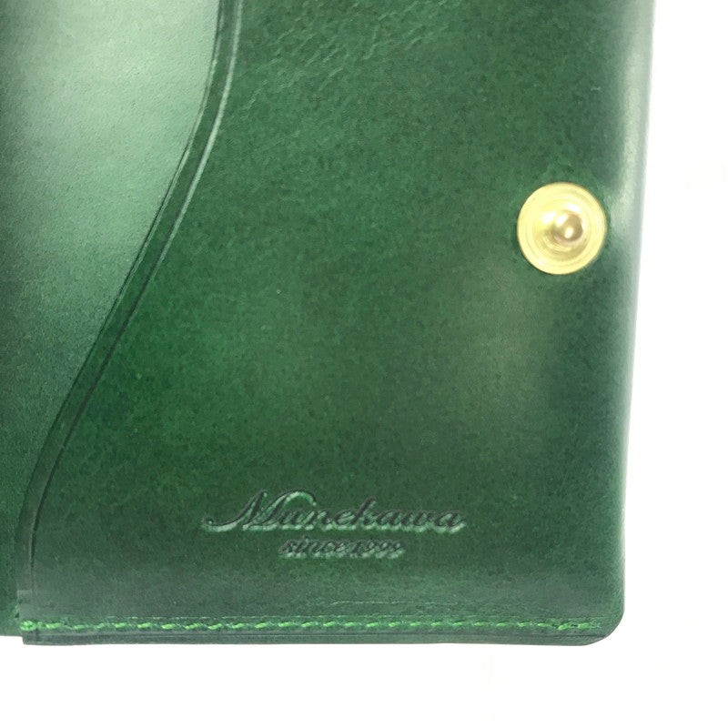 【中古品】【メンズ】 MUNEKAWA ムネカワ MINI WALLET ミニウォレット 二つ折り財布 201-260607-na-04-tagh カラー：グリーン 万代Net店