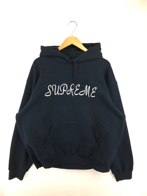【中古品】【メンズ】 SUPREME シュプリーム 23SS SCRIPT HOODED SWEATSHIRT スクリプト フーデッド スウェットシャツ パーカー トップス 149-260530-rt-16-tagh サイズ：XL カラー：ネイビー 万代Net店