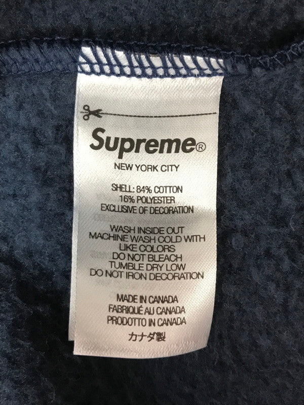 【中古品】【メンズ】 SUPREME シュプリーム 23SS SCRIPT HOODED SWEATSHIRT スクリプト フーデッド スウェットシャツ パーカー トップス 149-260530-rt-16-tagh サイズ：XL カラー：ネイビー 万代Net店