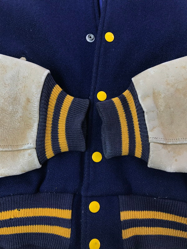 【現状渡し品】【メンズ】 BUTWIN バトウィン 60's STADIUM JACKET ６０年代 スタジアム ジャケット アウター ヴィンテージ 146-260917-rt-45-tagh サイズ：40 カラー：ネイビー 万代Net店