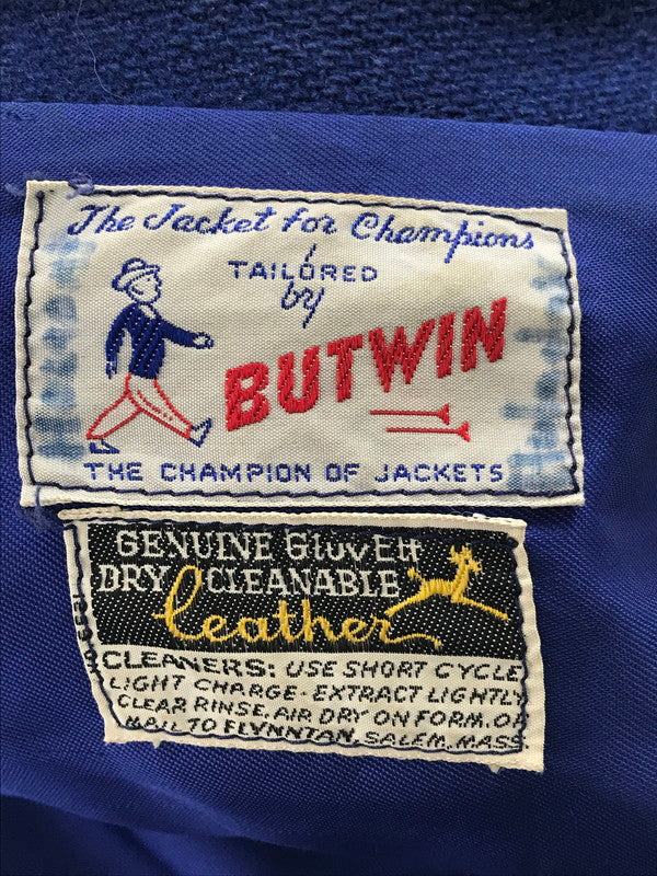 【現状渡し品】【メンズ】 BUTWIN バトウィン 60's STADIUM JACKET ６０年代 スタジアム ジャケット アウター ヴィンテージ 146-260917-rt-45-tagh サイズ：40 カラー：ネイビー 万代Net店