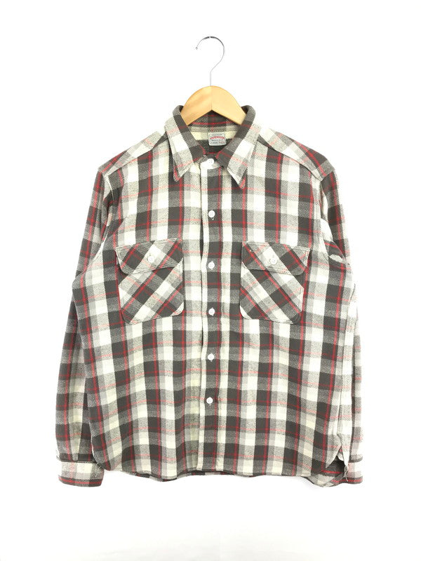【中古品】【メンズ】 WAREHOUSE HEAVY FLANNEL SHIRT ヘビー フランネル シャツ 長袖 トップス 145-260529-ki-17-tagh サイズ：XL カラー：GRAY/RED 万代Net店