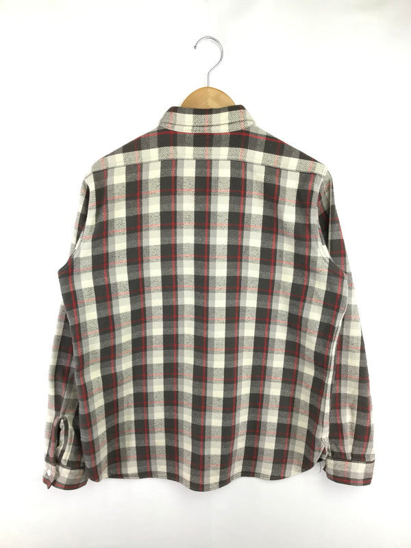 【中古品】【メンズ】 WAREHOUSE HEAVY FLANNEL SHIRT ヘビー フランネル シャツ 長袖 トップス 145-260529-ki-17-tagh サイズ：XL カラー：GRAY/RED 万代Net店
