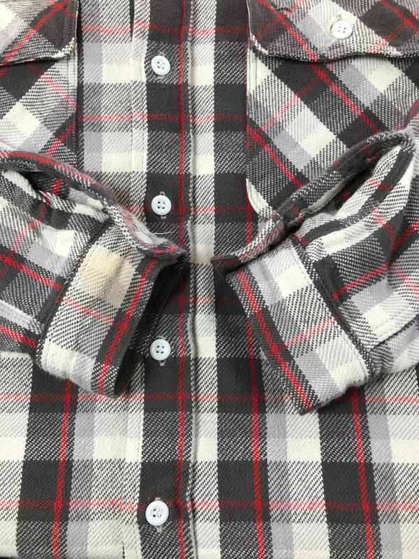 【中古品】【メンズ】 WAREHOUSE HEAVY FLANNEL SHIRT ヘビー フランネル シャツ 長袖 トップス 145-260529-ki-17-tagh サイズ：XL カラー：GRAY/RED 万代Net店