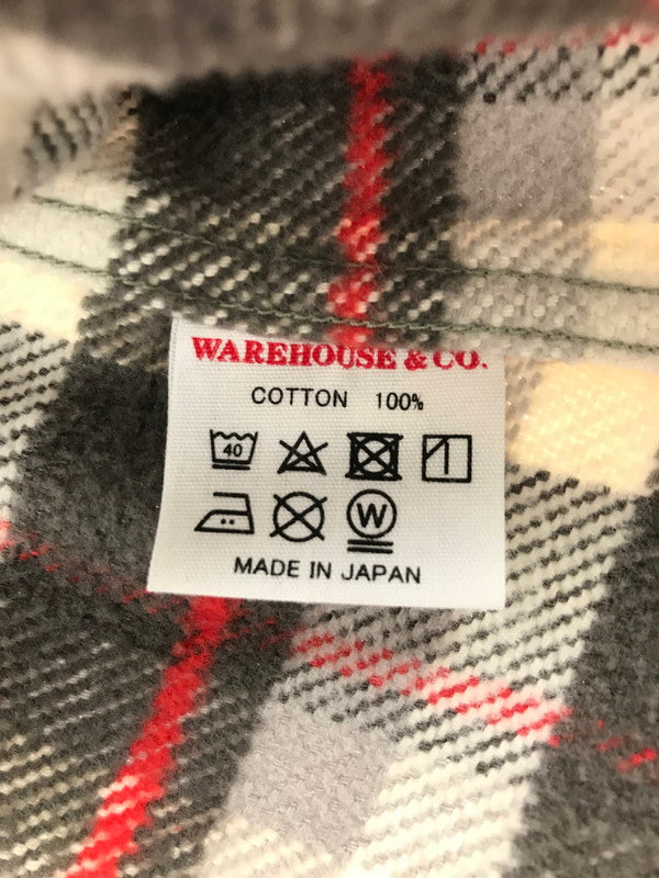 【中古品】【メンズ】 WAREHOUSE HEAVY FLANNEL SHIRT ヘビー フランネル シャツ 長袖 トップス 145-260529-ki-17-tagh サイズ：XL カラー：GRAY/RED 万代Net店