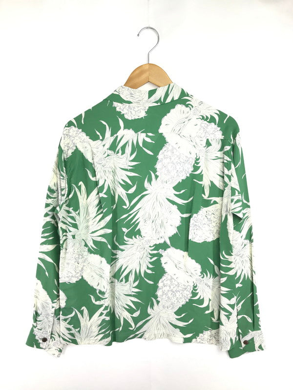【中古美品】【メンズ】 SUNSURF RAYON L/S 2025SS ISLAND PINEAPPLE SS29403 レーヨン ロングスリーブ アイランド パイナップル 長袖 シャツ トップス 145-260529-ki-18-tagh サイズ：M カラー：グリーン 万代Net店