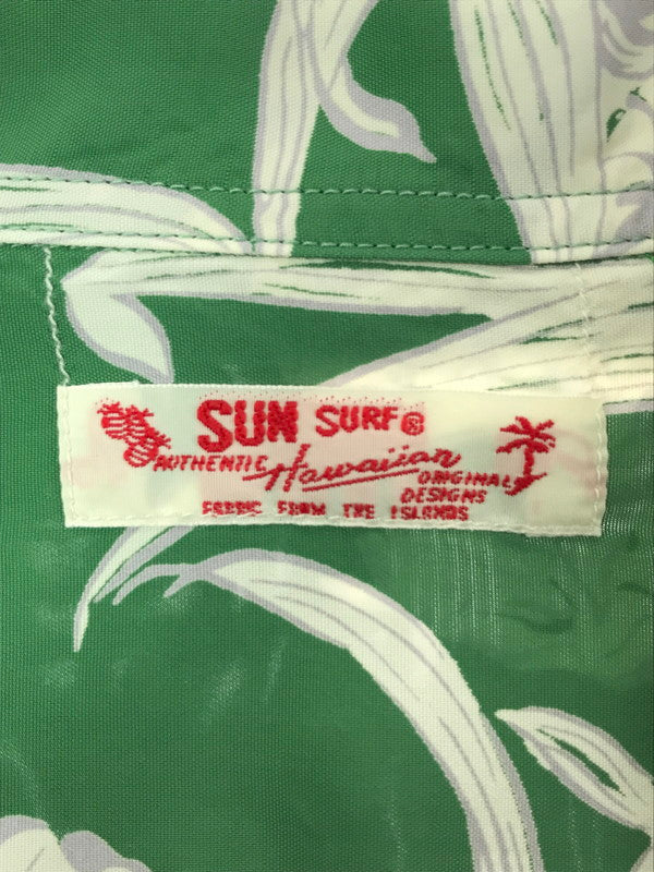 【中古美品】【メンズ】 SUNSURF RAYON L/S 2025SS ISLAND PINEAPPLE SS29403 レーヨン ロングスリーブ アイランド パイナップル 長袖 シャツ トップス 145-260529-ki-18-tagh サイズ：M カラー：グリーン 万代Net店