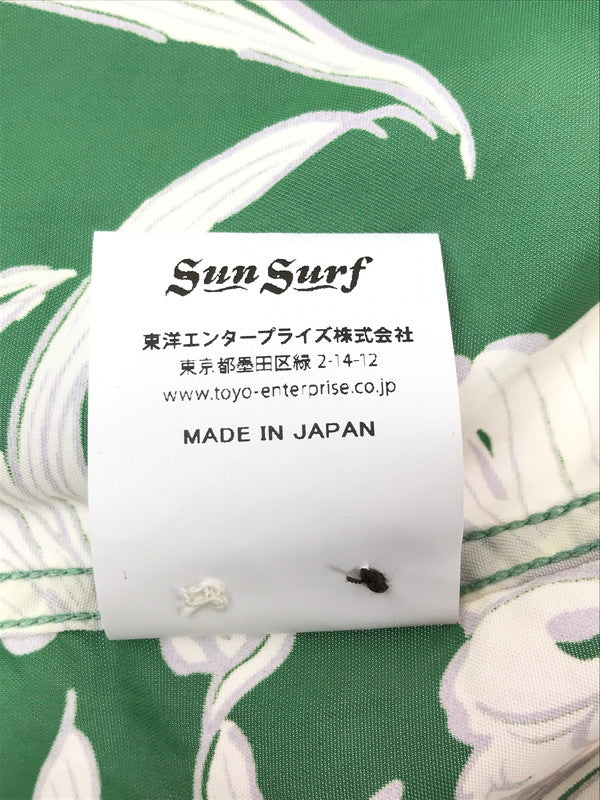 【中古美品】【メンズ】 SUNSURF RAYON L/S 2025SS ISLAND PINEAPPLE SS29403 レーヨン ロングスリーブ アイランド パイナップル 長袖 シャツ トップス 145-260529-ki-18-tagh サイズ：M カラー：グリーン 万代Net店