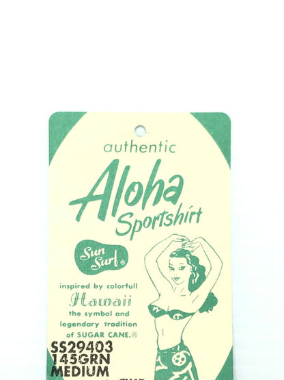 【中古美品】【メンズ】 SUNSURF RAYON L/S 2025SS ISLAND PINEAPPLE SS29403 レーヨン ロングスリーブ アイランド パイナップル 長袖 シャツ トップス 145-260529-ki-18-tagh サイズ：M カラー：グリーン 万代Net店