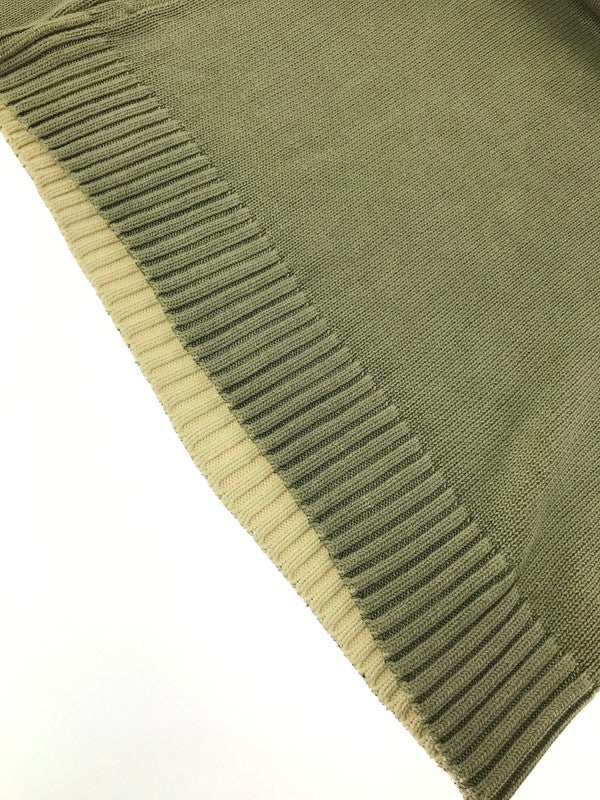 【中古品】【メンズ】 DKNY JEANS ディーケーエヌワイジーンズ KNIT SWEATER KHAKI ニット セーター カーキ トップス 146-260820-rt-03-tag サイズ：L カラー：カーキ 万代Net店