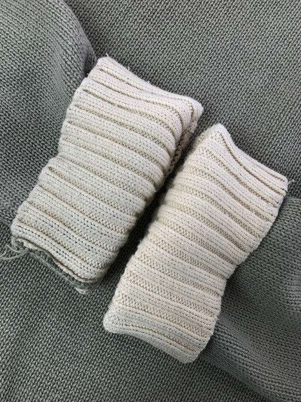 【中古品】【メンズ】 DKNY JEANS ディーケーエヌワイジーンズ KNIT SWEATER KHAKI ニット セーター カーキ トップス 146-260820-rt-03-tag サイズ：L カラー：カーキ 万代Net店