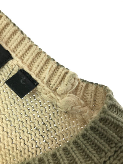 【中古品】【メンズ】 DKNY JEANS ディーケーエヌワイジーンズ KNIT SWEATER KHAKI ニット セーター カーキ トップス 146-260820-rt-03-tag サイズ：L カラー：カーキ 万代Net店