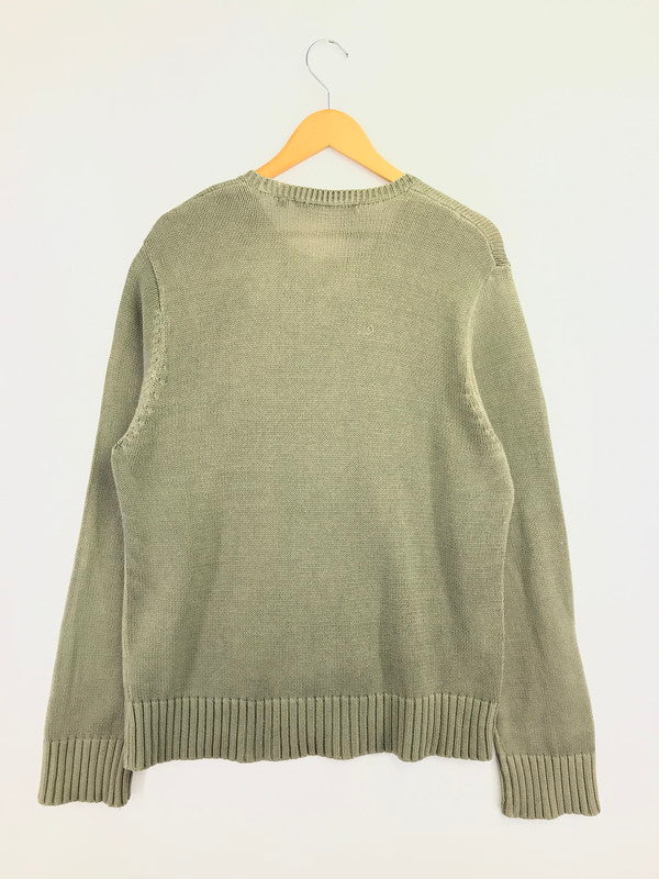 【中古品】【メンズ】 DKNY JEANS ディーケーエヌワイジーンズ KNIT SWEATER KHAKI ニット セーター カーキ トップス 146-260820-rt-03-tag サイズ：L カラー：カーキ 万代Net店