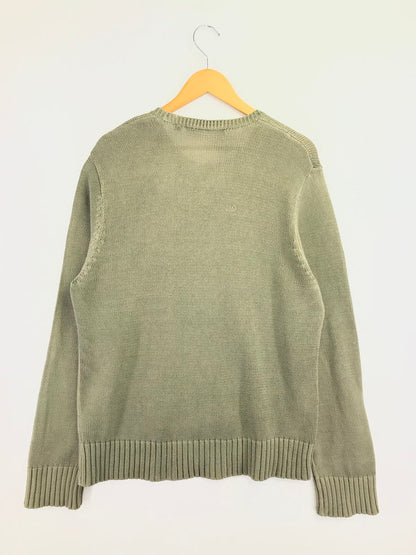 【中古品】【メンズ】 DKNY JEANS ディーケーエヌワイジーンズ KNIT SWEATER KHAKI ニット セーター カーキ トップス 146-260820-rt-03-tag サイズ：L カラー：カーキ 万代Net店