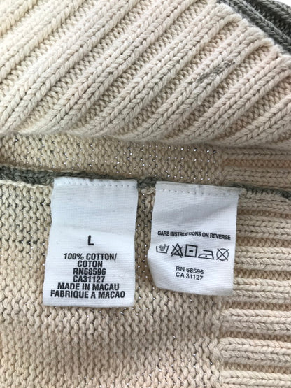 【中古品】【メンズ】 DKNY JEANS ディーケーエヌワイジーンズ KNIT SWEATER KHAKI ニット セーター カーキ トップス 146-260820-rt-03-tag サイズ：L カラー：カーキ 万代Net店