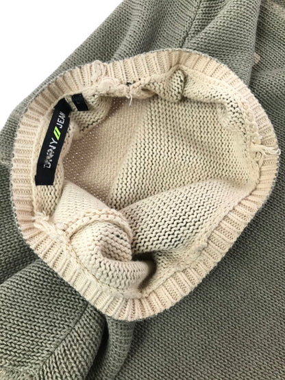 【中古品】【メンズ】 DKNY JEANS ディーケーエヌワイジーンズ KNIT SWEATER KHAKI ニット セーター カーキ トップス 146-260820-rt-03-tag サイズ：L カラー：カーキ 万代Net店