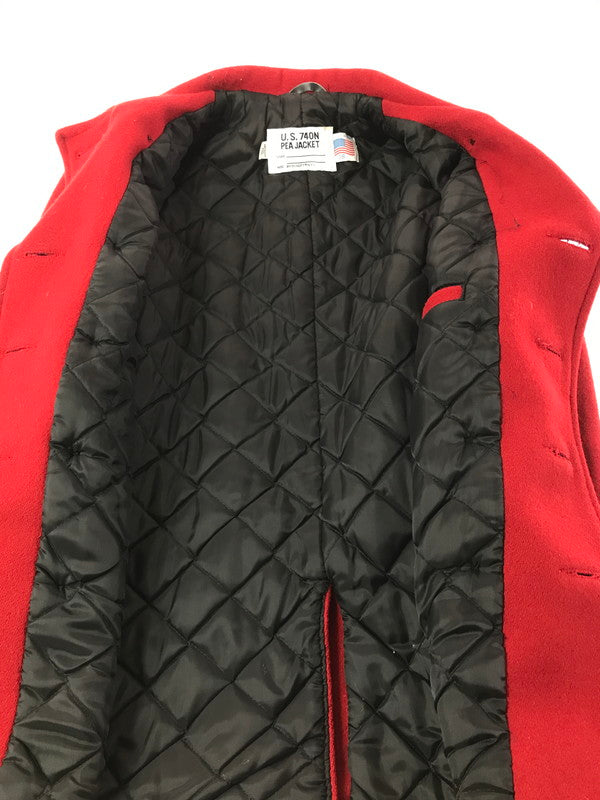 【中古品】【メンズ】 SCHOTT ショット PEA JACKET 741 U.S.740N ピー ジャケット ピーコート アウター 145-260603-rt-10-tagh サイズ：38 カラー：レッド 万代Net店