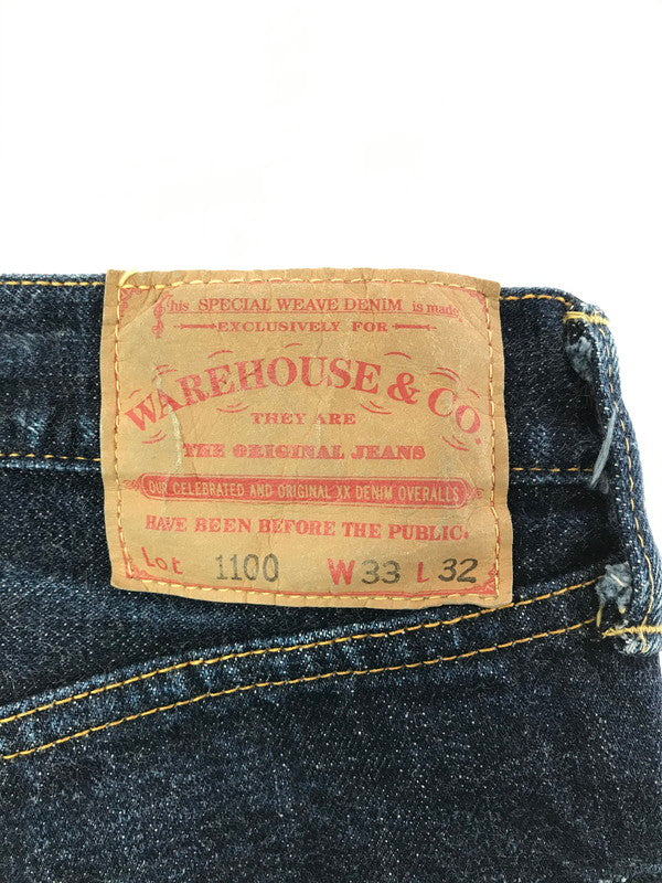 【中古品】【メンズ】 WAREHOUSE ウエアハウス 2ND-HAND DENIM PANTS LOT.1100 デニムパンツ ジーンズ ボトムス 156-260603-rt-06-tagh サイズ：33×32 カラー：インディゴ 万代Net店