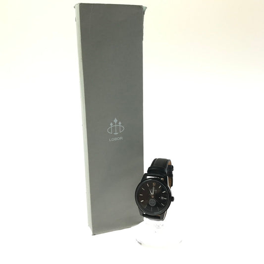 【中古美品】【メンズ】 LOBOR ロバー SEMI AUTO WRIST WATCH LB8174M セミ オート リスト ウォッチ アナログ 腕時計 198-260621-rt-22-tagh カラー：ブラック 万代Net店