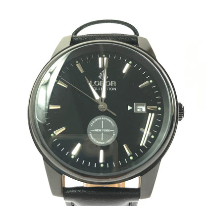 【中古美品】【メンズ】 LOBOR ロバー SEMI AUTO WRIST WATCH LB8174M セミ オート リスト ウォッチ アナログ 腕時計 198-260621-rt-22-tagh カラー：ブラック 万代Net店