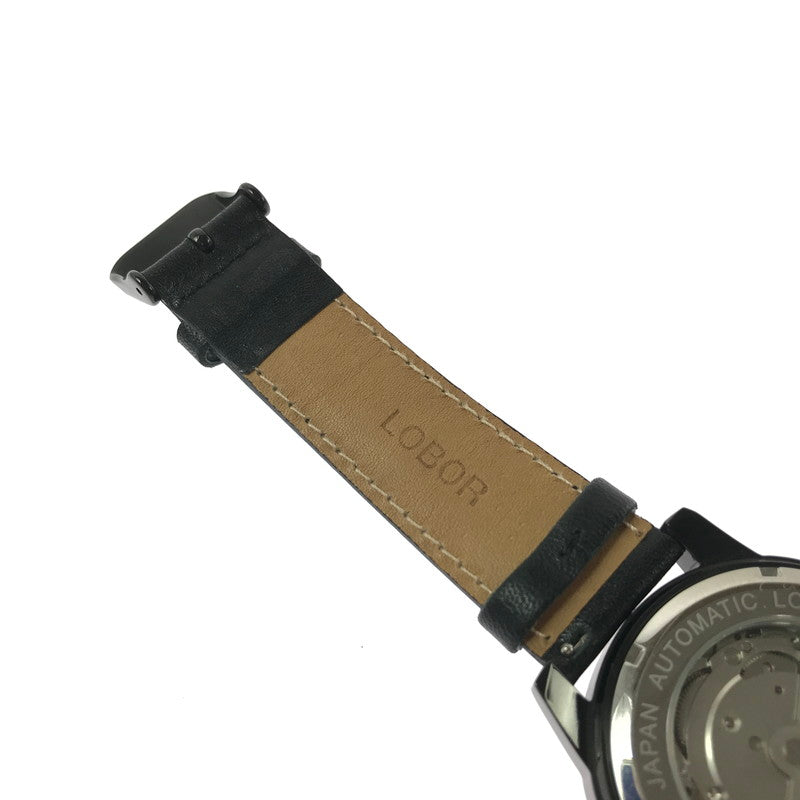 【中古美品】【メンズ】 LOBOR ロバー SEMI AUTO WRIST WATCH LB8174M セミ オート リスト ウォッチ アナログ 腕時計 198-260621-rt-22-tagh カラー：ブラック 万代Net店
