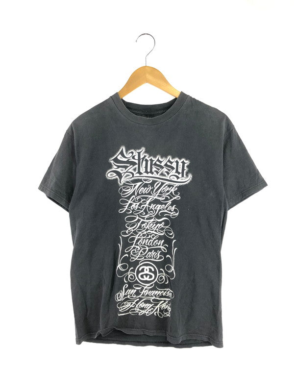 【現状渡し品】【メンズ】 STUSSY ステューシー × MR.CARTOON ミスターカートゥーン 00'S WORLD TOUR TEE 00年代 ワールドツアー Tシャツ 半袖Tシャツ 142-260531-na-04-tagh サイズ：M カラー：ブラック 万代Net店