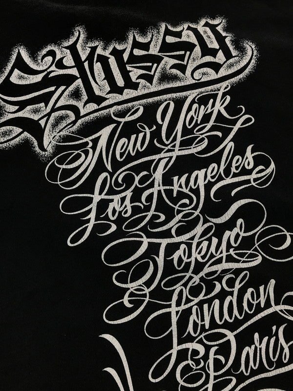 【現状渡し品】【メンズ】 STUSSY ステューシー × MR.CARTOON ミスターカートゥーン 00'S WORLD TOUR TEE 00年代 ワールドツアー Tシャツ 半袖Tシャツ 142-260531-na-04-tagh サイズ：M カラー：ブラック 万代Net店