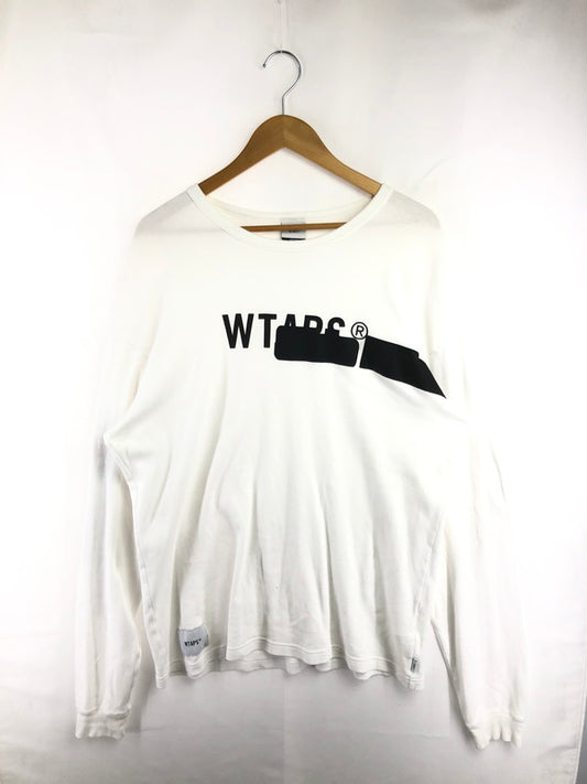 【中古品】【メンズ】 WTAPS ダブルタップス 19AW SIDE EFFECT DESIGN LS 192ATDT-CSM12 サイド エフェクト デザイン Tシャツ 長袖Tシャツ 142-260531-na-06-tagh サイズ：2 カラー：ホワイト 万代Net店