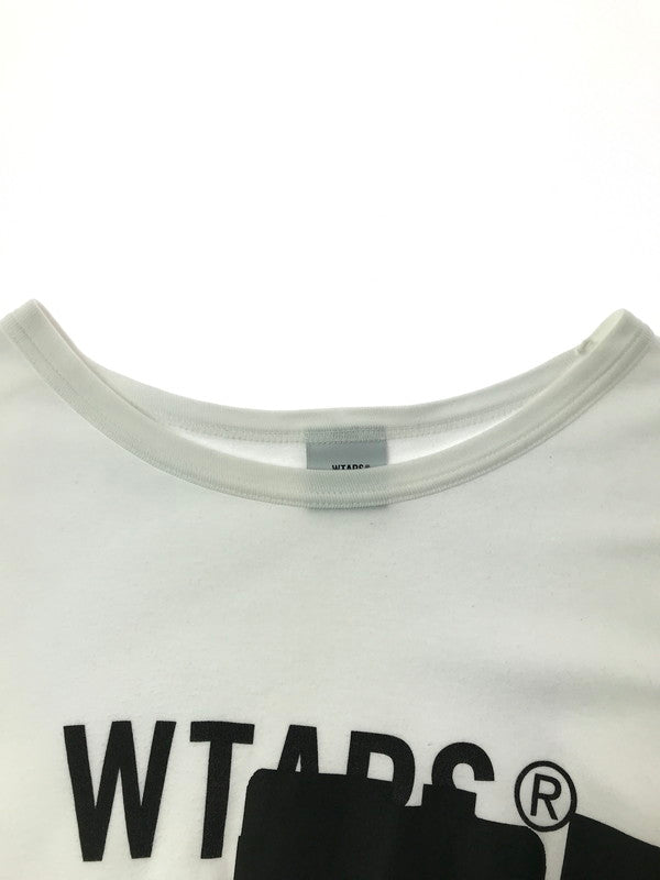 【中古品】【メンズ】 WTAPS ダブルタップス 19AW SIDE EFFECT DESIGN LS 192ATDT-CSM12 サイド エフェクト デザイン Tシャツ 長袖Tシャツ 142-260531-na-06-tagh サイズ：2 カラー：ホワイト 万代Net店