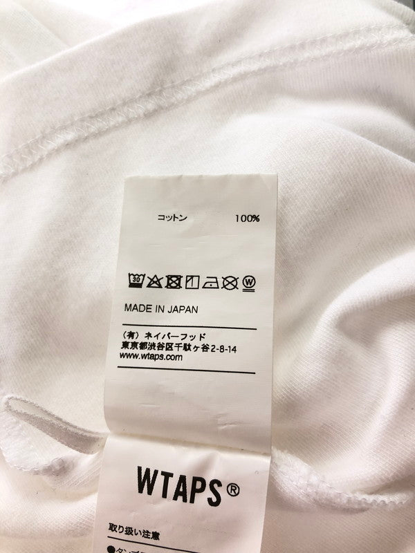 【中古品】【メンズ】 WTAPS ダブルタップス 19AW SIDE EFFECT DESIGN LS 192ATDT-CSM12 サイド エフェクト デザイン Tシャツ 長袖Tシャツ 142-260531-na-06-tagh サイズ：2 カラー：ホワイト 万代Net店