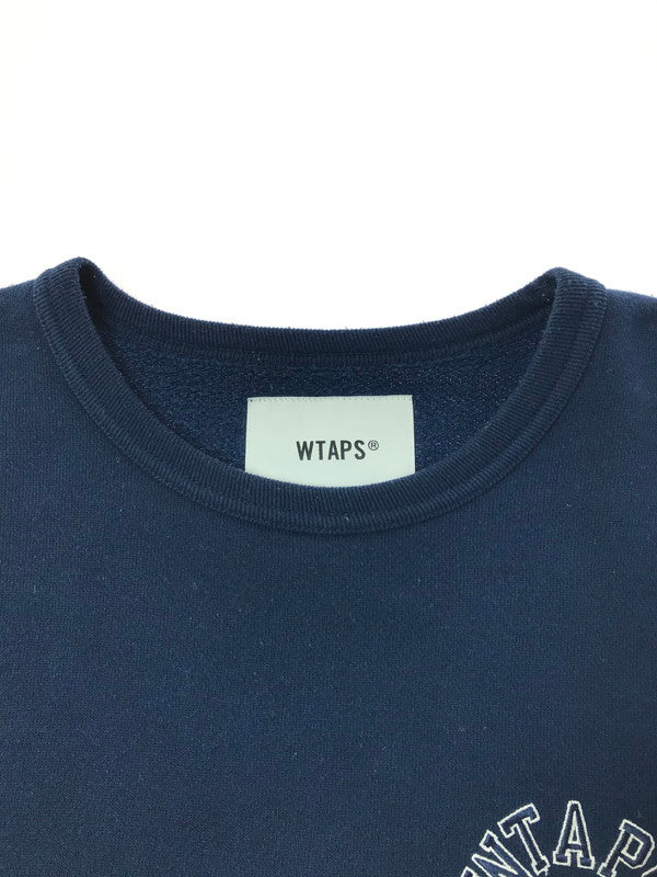 【中古品】【メンズ】 WTAPS ダブルタップス 21AW CLUB CREW NECK COPO 212ATDT-CSM14 クラブ クルーネック スウェット トレーナー 142-260531-na-05-tagh サイズ：2 カラー：ネイビー 万代Net店